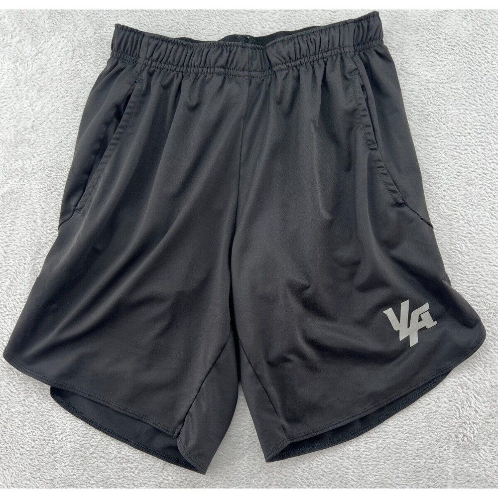 YoungLA Shorts Men's Small Black Athletic Gym Shorts Reflective Logo